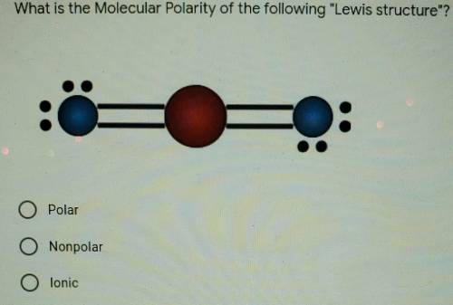 What is the molecular polarity of the following lewis structure