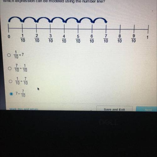 Which expression can be modeled using the number line