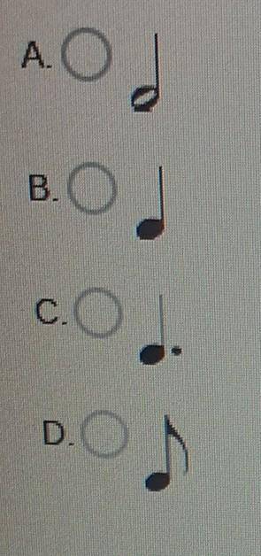 Which symbol completes the musical equation