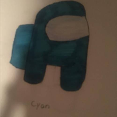 Please rate my drawing 1-10 it was supposed to be Cyan , but it turned out dark
