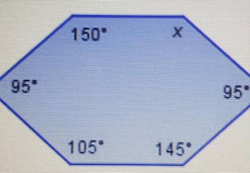 What is the value of the missing angle? a.120 b.130 c.155 d.720