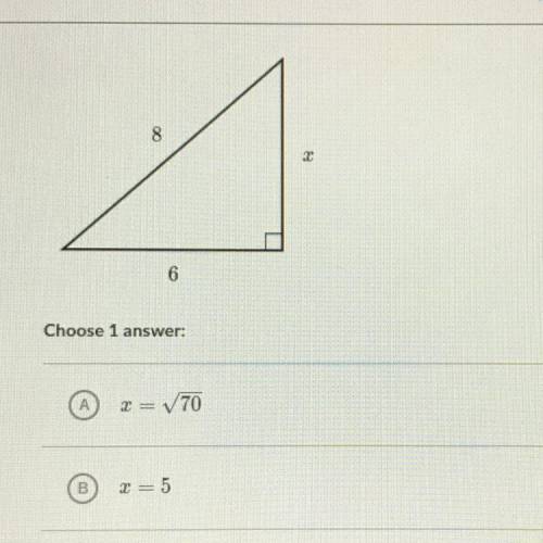 Choose 1 answer
2=70
Z=5