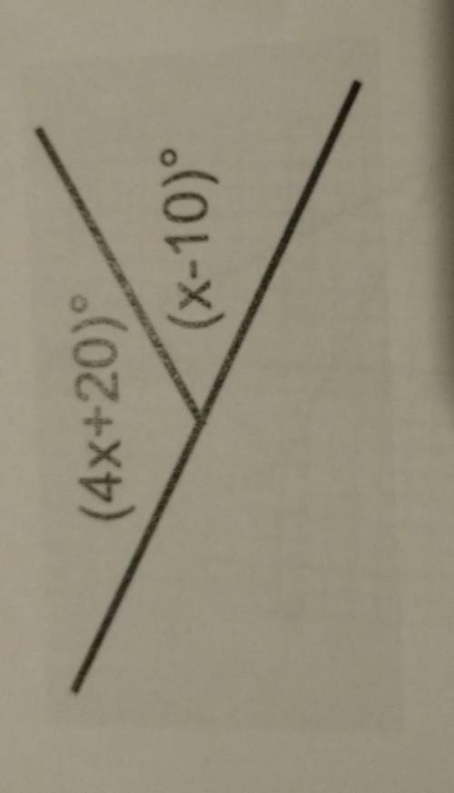Solve for x. what are the measures of the two angles shown? show your work

will mark brainiest fo