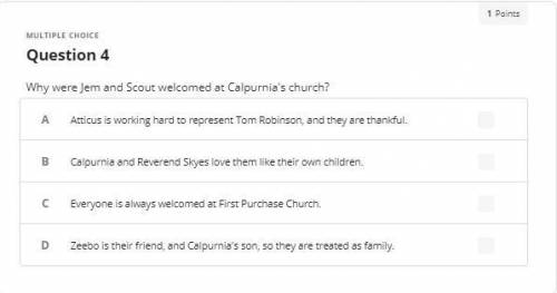 Why were Jem and Scout welcomed at Calpurnia's church?