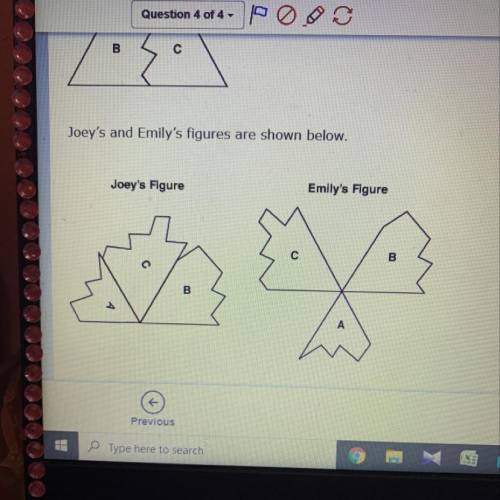 Who has created the correct figure and why?

Joey, because the interior angles of the original tri