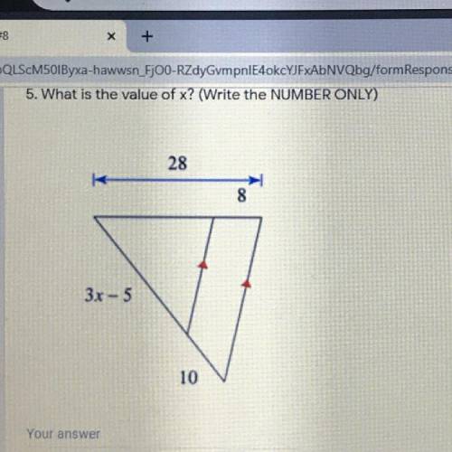 What is the value of x?
pls help im so confused