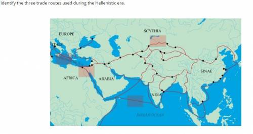 Identify the three trade routes used during the Hellenistic era.