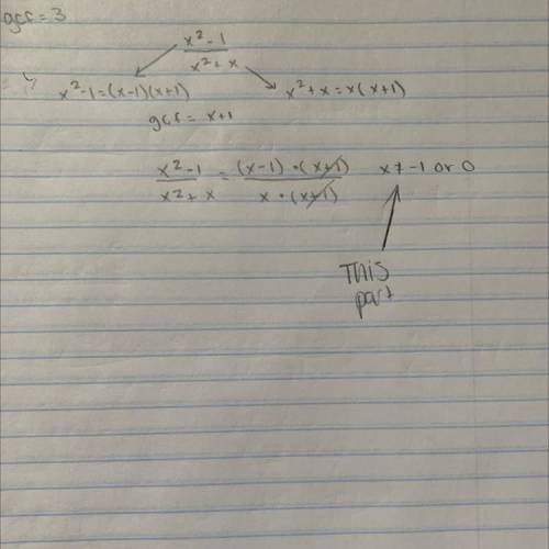 Can someone could explain the part of simplifying rational expressions where it is x is not equal t