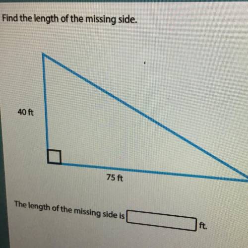 The length of the missing side is: ?m