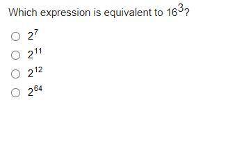 Which expression is equivalent to 163?