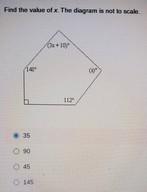 Find the value of x. the diagram is not to scale.