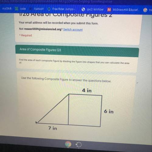 The question says what is the are of the rectangle
