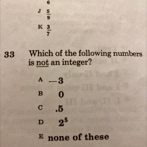 Which of the following is not an integer