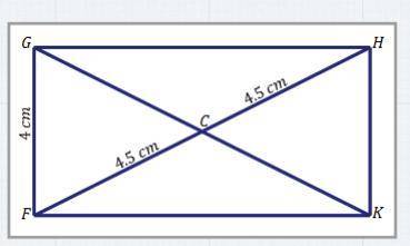 What is the area of rectangle FGHK?