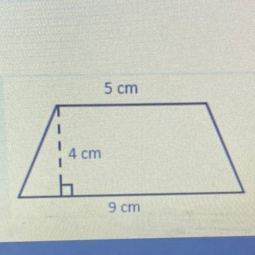 Find the area of the trapezoid. A=1/2h(b+b)