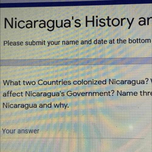 What two countries colonized nicaragua?
