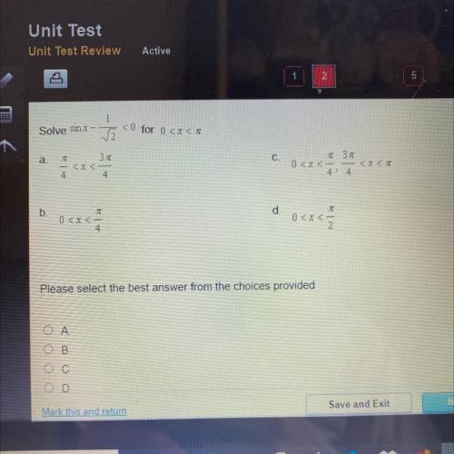 Need help with this unit test review question