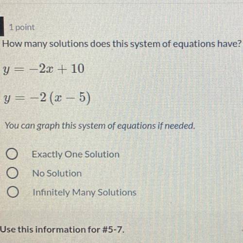 How many solutions does this system for equations have ? PLZ HELP ASAP !