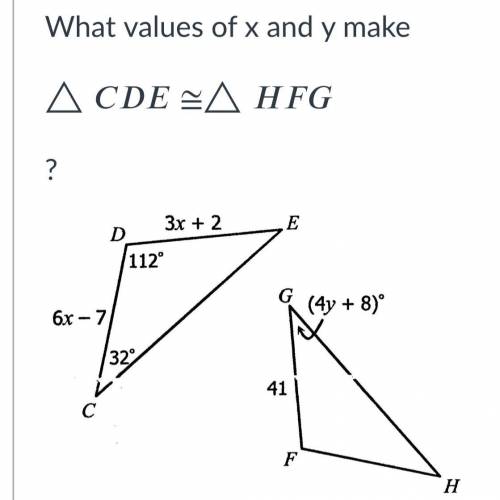 Which is The value x and y?