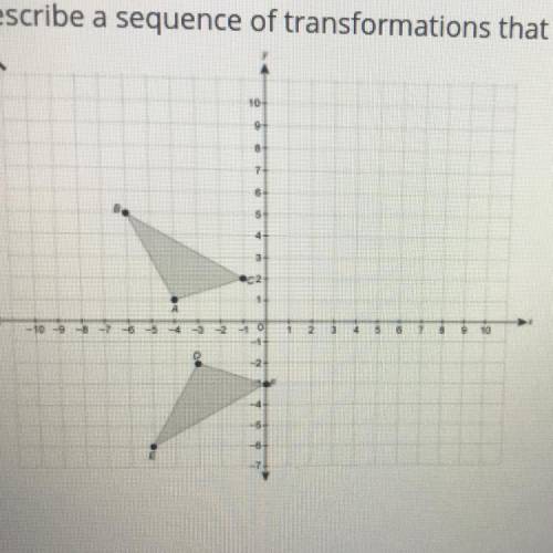 Describe a sequence of transformations that will carry ABC onto DEF.
