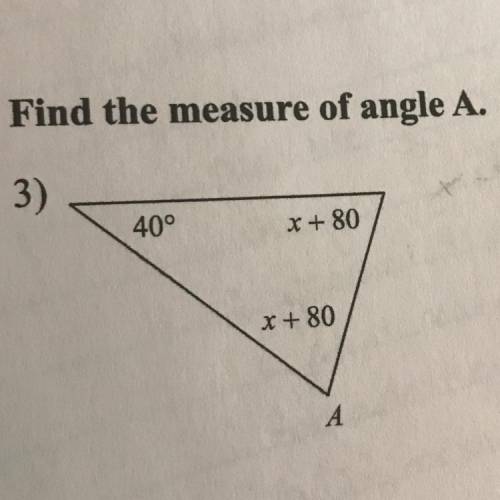 I don’t know how to find angle A