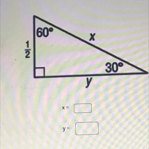Find the values of x and y. Pls helpI’m helpless at math