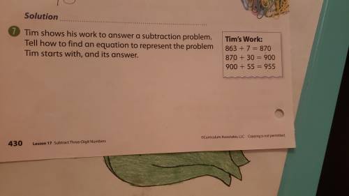 Confused on my sons math homework. We are subtracting three digit numbers. Please help.