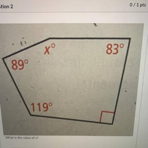 To
83°
89°
119°
What is the value of x?