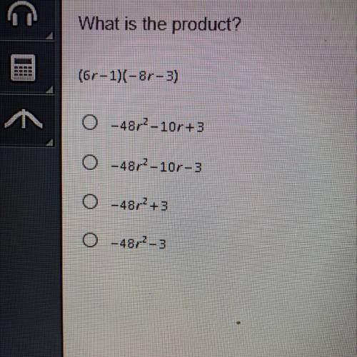What is the product?
(6r-1)(-8r-3)