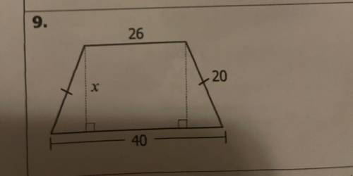 Find the value of x 
Look at the picture^^
Answer with work please I need help???