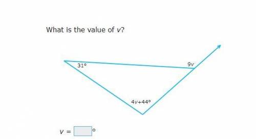 Geometry help please. What is the value of v?