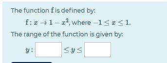 Maths range any help appriciated