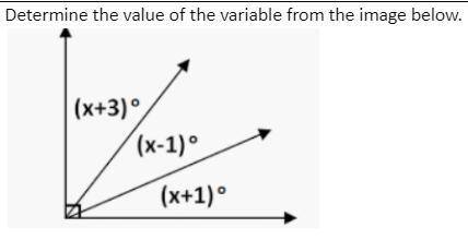 Determine the value of the variable from the image below.