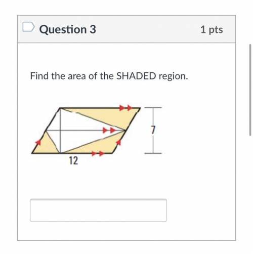Find the are of the SHADED region.