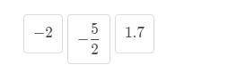 Order the following numbers from least to greatest.
Put the least value on the left.