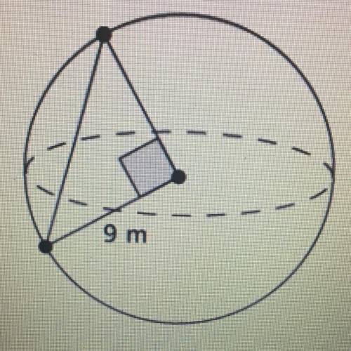 PLEASE HELP THIS IS URGENT!

What is the sphere shown below? Give an exact answer using square roo