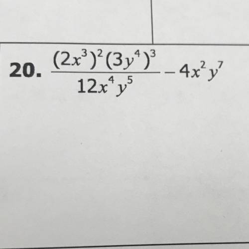 Instructions were “Simplify the following monomials.” Also please show steps