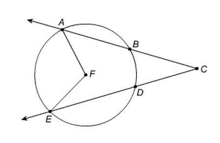 In circle F, the measure of ∠AFE is equal to 120° and the measure of arc BD is equal to 20°.

What