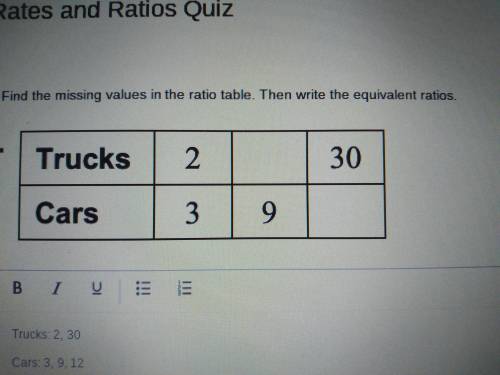 Find the missing values in the ratio table. Then write the equivalent ratios. If you answer both I
