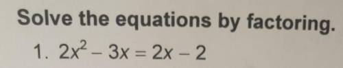 Solve equation by factoring as squared+bx+c