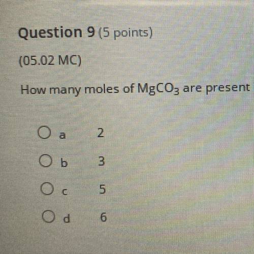 How many moles of MgCO3 are present in 252.939 grams of MgCO3?