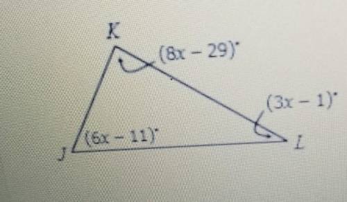 Find the measure of angle K.
