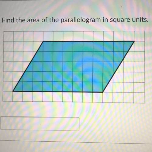 Find the area of the parallelogram in square units.￼