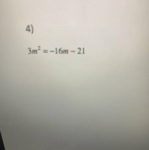Solve equation by factoring.
