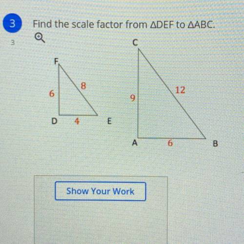 Find the scale factor from def to abc