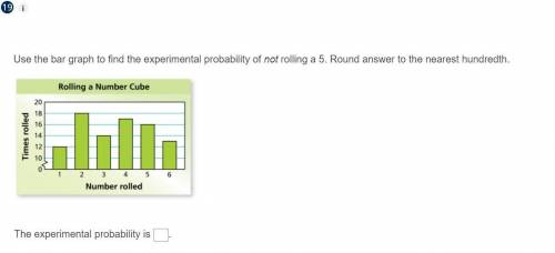 (HELPP PLEASE worth a lot of points)Use the bar graph to find the experimental probability of rolli