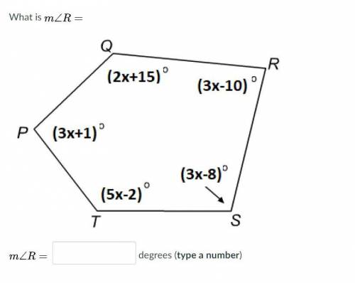 What is the measure of angle R