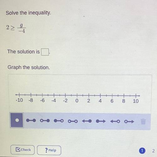 Solve the inequality 
what is the solution?