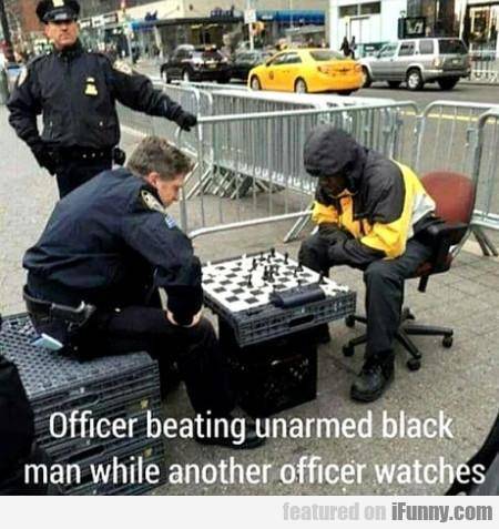 Officer beats unarmed black man while partner stands there watching :(