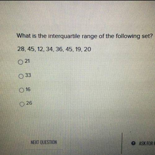 What is the interquartile range of the following set￼ 
Please help
